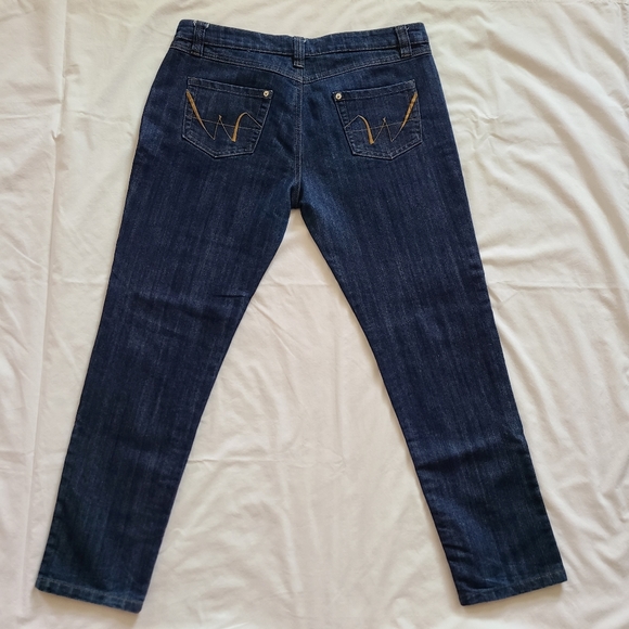 EUC Wet Seal Dark Blue Wash Straight Leg y2k Denim Jeans, Junior's 15 Short - Picture 3 of 12